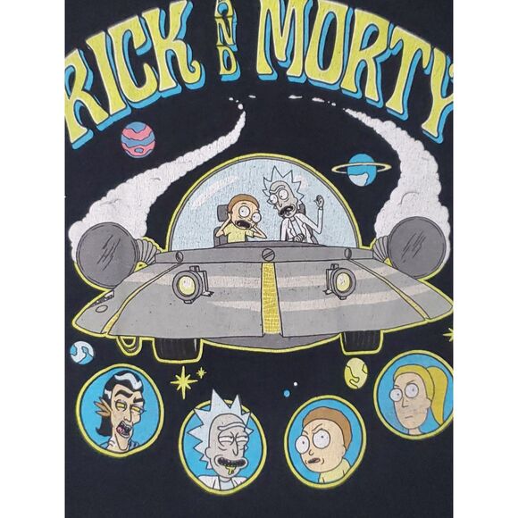 A Rick And Morty Men's T-Shirt Cartoon Network Graphic Print Spaceship XXL - Picture 2 of 10